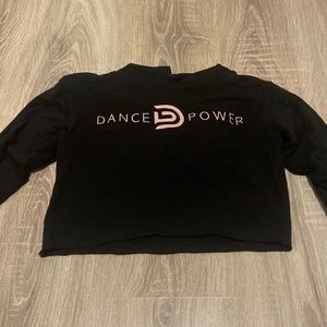 dance power cropped hoodie